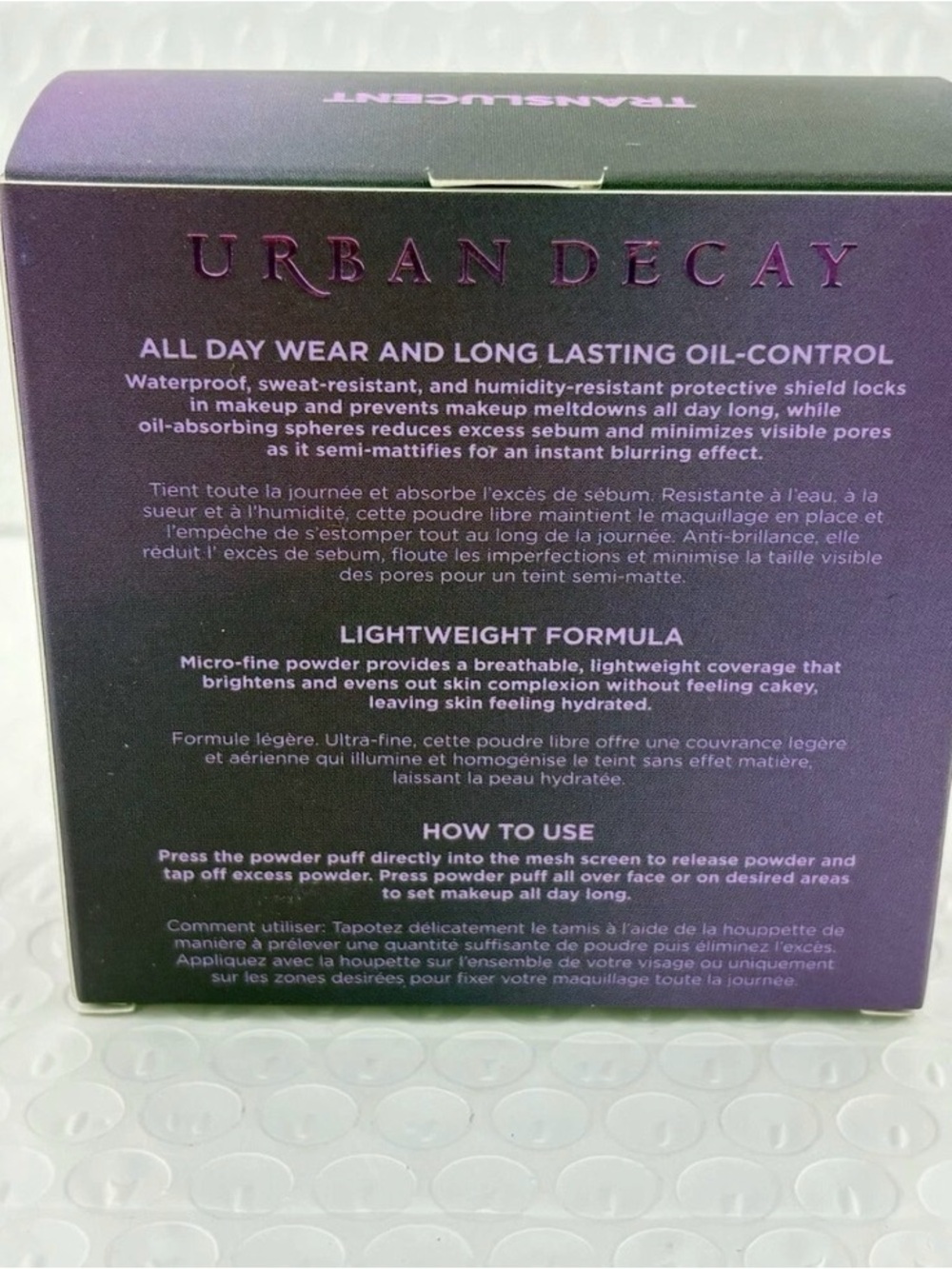 Urban Decay Translucent Setting Powder Box in Purple and Pink Accents - Picture 3 of 3